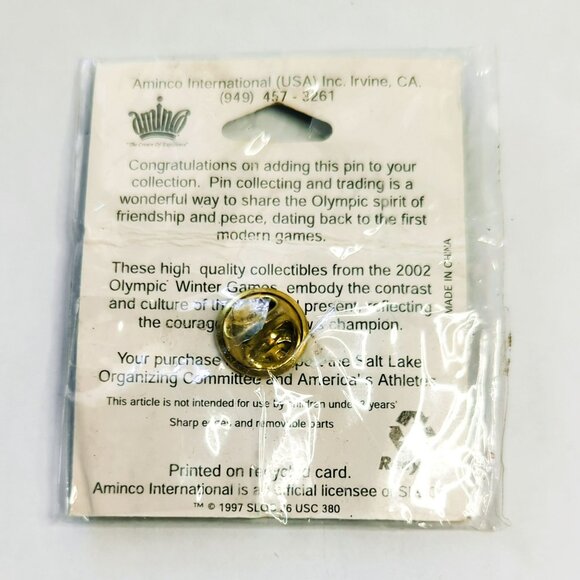 Salt Lake 2002 Olympic Pin July 4th 1999 950 Days To Go Amico Intl - Picture 3 of 3